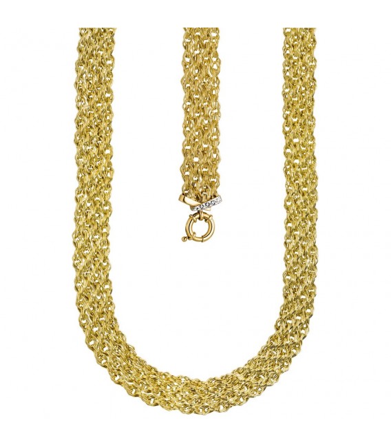 Collier Halskette 375 Gold Gelbgold 48,5 cm Kette Goldkette.