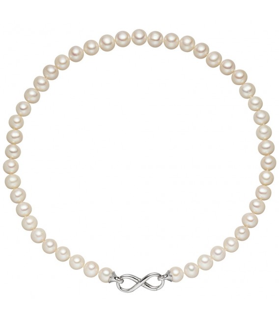 Halskette Perlenkette Unendlichkeit Süßwasser