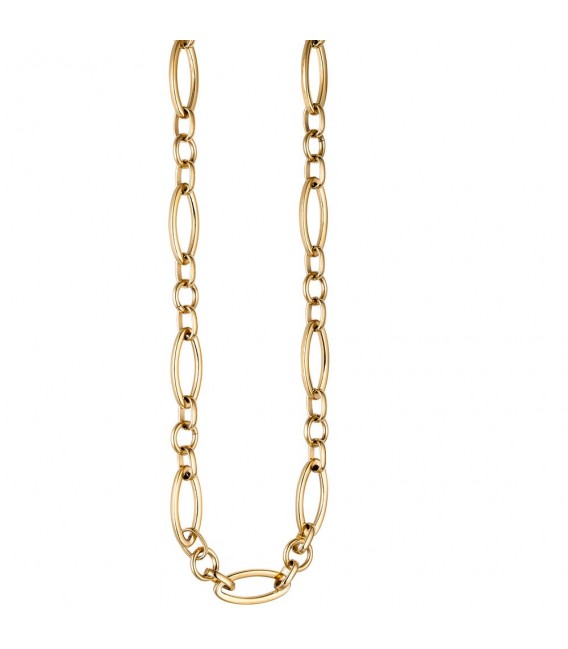 Collier / Halskette aus Edelstahl gold farben beschichtet 47 cm Kette.