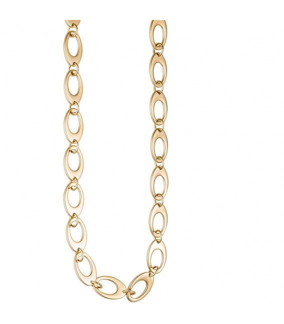 Collier / Halskette aus Edelstahl gold farben beschichtet 46 cm Kette.