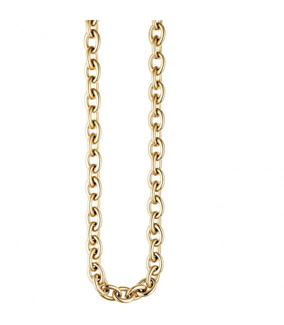 Collier / Halskette aus Edelstahl gold farben beschichtet 49 cm Kette.