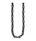 Halskette Edelstahl mit schwarzer - 45225
