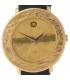 ARS Damen-Armbanduhr Quarz Analog 750 Gold Gelbgold Lederband Safirglas.