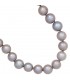 Collier Perlenkette Süßwasser Perlen grau 50 cm Halskette Kette.