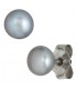 Set aus Perlenkette 45 cm Perlenarmband 19 cm und Perlen-Ohrsteckern grau.