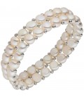 Armband 2-reihig Süßwasser Perlen - 48914