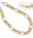 Figarokette 333 Gelbgold Weißgold bicolor 45 cm Gold Kette Halskette Goldkette.