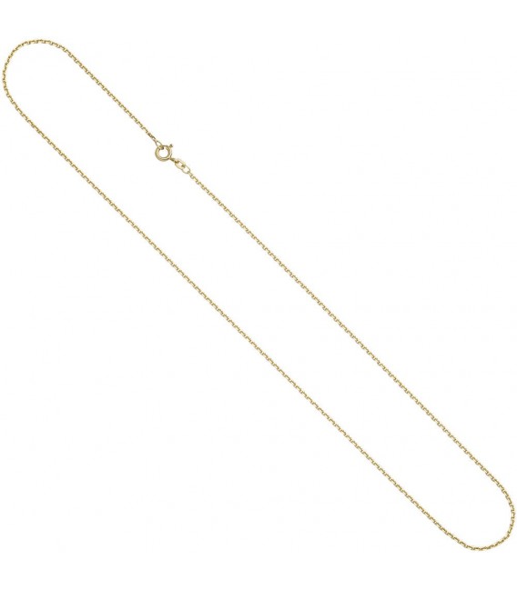 Ankerkette 333 Gelbgold 1,2 mm 36 cm Gold Kette Halskette Goldkette Federring.