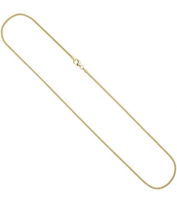 Schlangenkette 585 Gelbgold 1,4 mm 38 cm Gold Kette Halskette Goldkette.