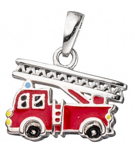 Kinder Anhänger Feuerwehrauto rot - 4053258293201