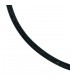 Leder Halskette Kette Schnur schwarz 70 cm, Karabiner 925 Sterling Silber.