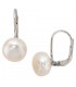 Boutons 925 Sterling Silber 2 Süßwasser Perlen Ohrringe Ohrhänger Perlenohrringe.