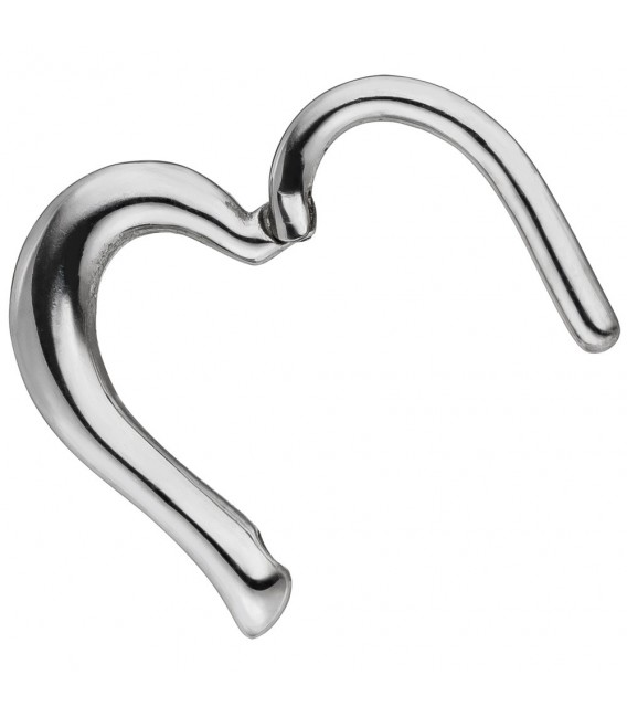 Segmentring Herz aus Edelstahl mit Klick-System Ringstärke 1,2 mm.