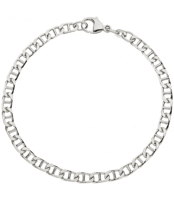 Armband 925 Sterling Silber rhodiniert 21 cm Silberarmband Karabiner.