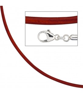 Collier Halskette Leder rot - 4053258104538