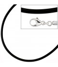 Halskette Kautschuk schwarz mit - 41002