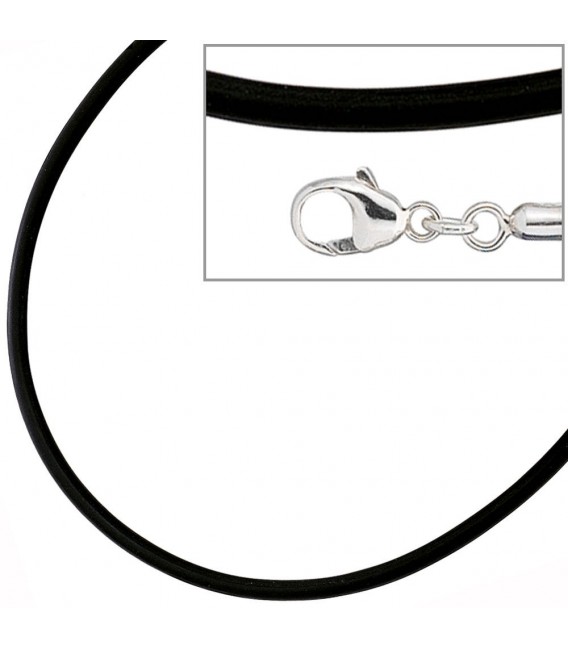Halskette Kautschuk schwarz mit - 4053258103586