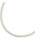 Collier Halskette Seide beige 2,8 mm 42 cm, Verschluss 925 Silber Kette.