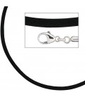 Collier Halskette Seide schwarz - 27565