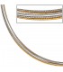 Halsreif 5-reihig bicolor vergoldet 42 cm Halskette Kette Silberkette Statement.