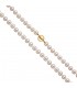 Perlenkette aus Akoya Perlen 45 cm Schließe 925 Silber gold vergoldet matt.