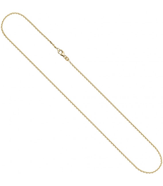 Ankerkette 333 Gelbgold diamantiert 1,2 mm 42 cm Gold Kette Halskette Goldkette.