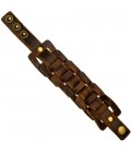 Armband breit Leder braun - 49262
