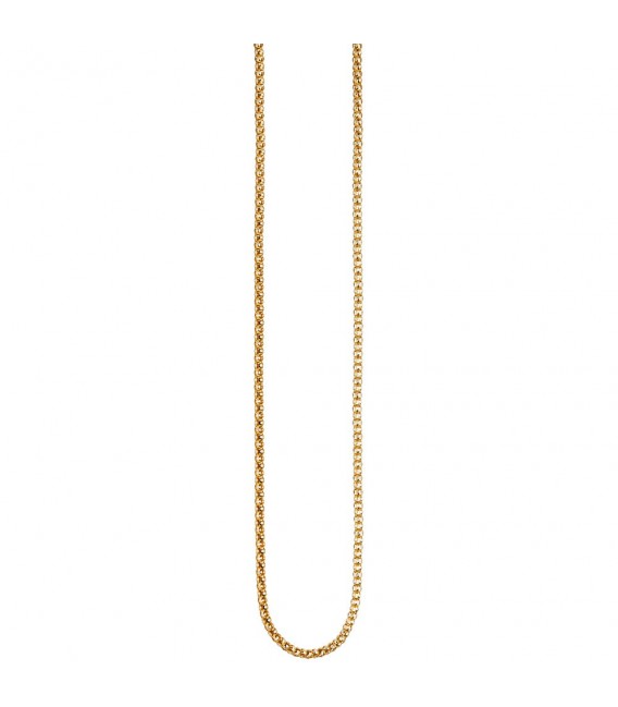 Halskette Kette 925 Sterling Silber gold vergoldet bicolor 2,8 mm 45 cm.