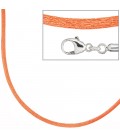 Collier Halskette Seide orange - 27561