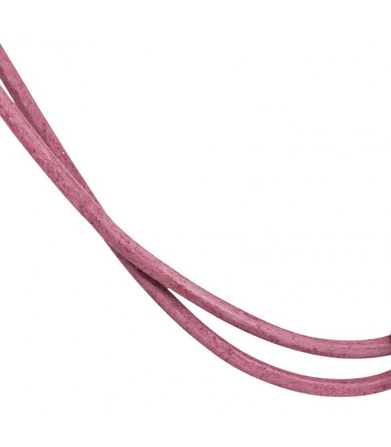 Leder Halskette Kette Schnur rosa 100 cm.