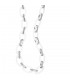 Collier / Halskette aus Edelstahl mit weißer Keramik 47 cm Kette mit Karabiner.