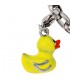 Einhänger Charm Ente Edelstahl gelb lackiert.