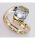 Damen Ring 585 Gold Gelbgold 1 Blautopas hellblau blau 6 Diamanten Brillanten.