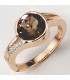 Damen Ring 585 Gold Rotgold 1 Rauchquarz braun 5 Diamanten Brillanten.