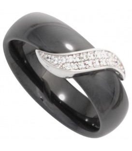 Damen Ring Keramik schwarz - 4053258265277