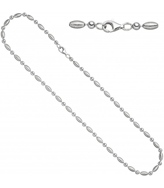 Halskette Kette 925 Sterling Silber mattiert 45 cm - Bild 1