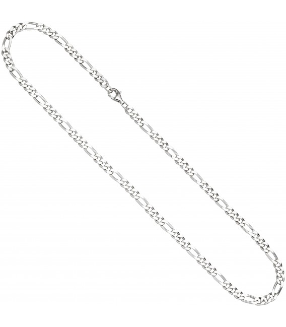 Figarokette 925 Silber diamantiert 50 cm Kette Halskette - Bild 2