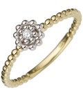 Damen Ring Blume 585 Gold - 50426