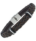 Armband Leder schwarz braun - 50567