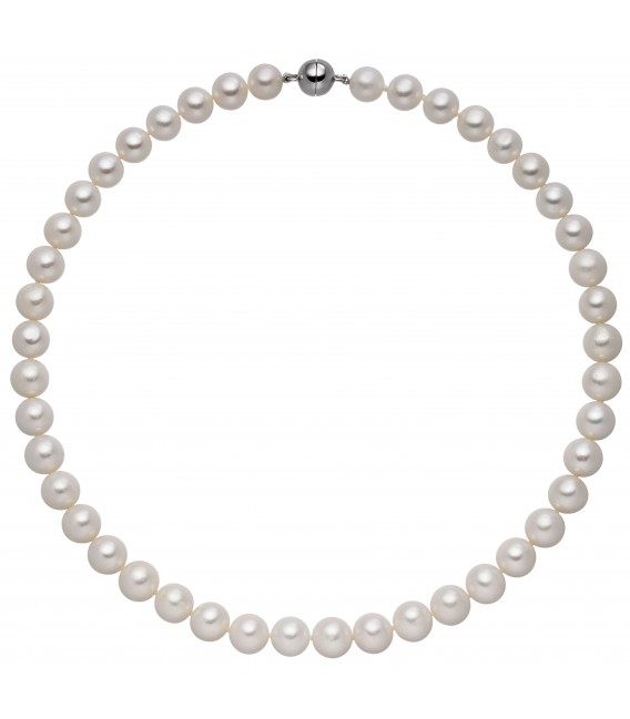 Kette mit Süßwasser Perlen und 925 Sterling Silber 42 cm Perlenkette - Bild 1