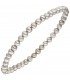 Armband mit Süßwasser Perlen grau 19 cm Perlenarmband elastisch - Bild 1