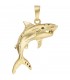 Anhänger Hai Haifisch 333 Gold Gelbgold teil matt Goldanhänger - Bild 1
