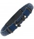 Armband Anker Leder blau mit Edelstahl 21 cm - Bild 1