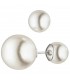 Ohrstecker doppelseitig 925 Silber 4 Perlen weiß Ohrringe Perlenohrringe - Bild 1