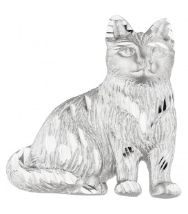 Anhänger Katze 925 Sterling Silber teil matt Silberanhänger Katzenanhänger - Bild 1