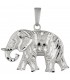 Anhänger Elefant 925 Sterling Silber teil matt Silberanhänger Elefantenanhänger - Bild 1