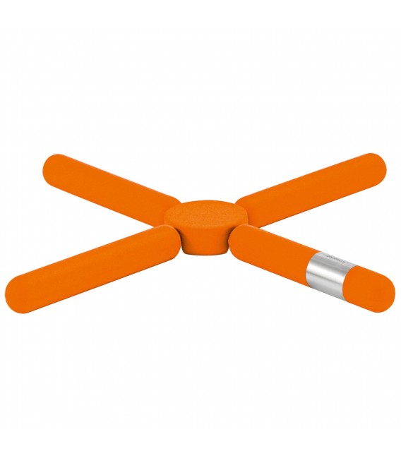 Blomus Untersetzer KNIK orange klappbar Silikon mit Edelstahl kombiniert - Bild 1