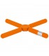 Blomus Untersetzer KNIK orange klappbar Silikon mit Edelstahl kombiniert - Bild 1