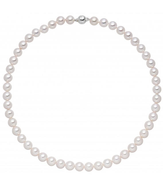 Kette mit Akoya Perlen und 925 Sterling Silber 42 cm Perlenkette - Bild 1