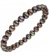 Armband mit Süßwasser Perlen dunkel 19 cm Perlenarmband elastisch - Bild 1